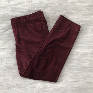 Banana Republic Velvet Sloane Dress Pant, sz 10